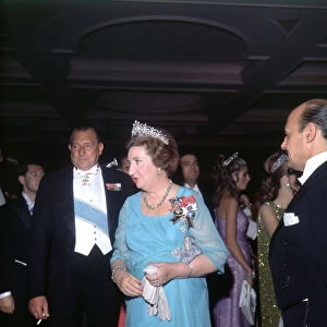 Receiving Juan de Borbon y Orleans (1913-1993) and Maria de las Mercedes de Borbon y Battenberg