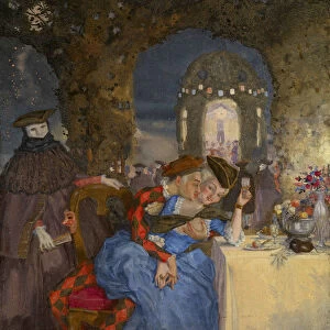Rendezvous, c. 1918. Artist: Somov, Konstantin Andreyevich (1869-1939)
