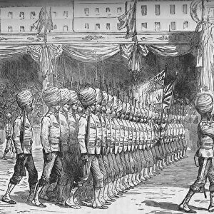 The Review at Cairo: March Past of the Beloochees, c1880