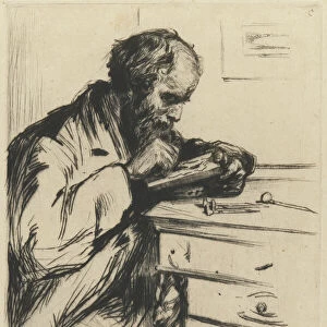 Riault (The Wood Engraver), 1860. Creator: James Abbott McNeill Whistler