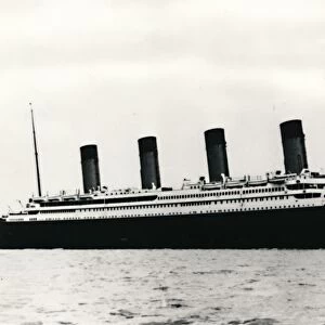 The RMS Titanic leaving Southampton, 10 April 1912. Creator: Unknown
