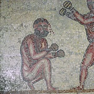 Roman mosaic of boxers