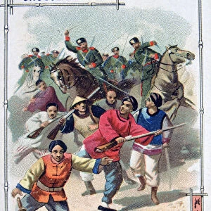 The Russian Dragoons at Aikha, China, Boxer Rebellion, August 1900