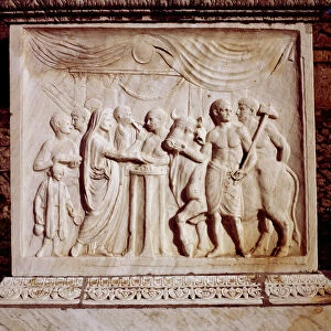 Sacrifice of an ox, Temple of Vespasian, Pompeii, Italy, 1st century