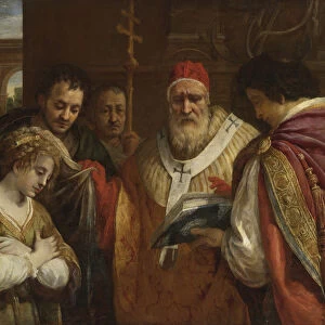 Saint Domitilla Receiving the Veil from Pope Clement I