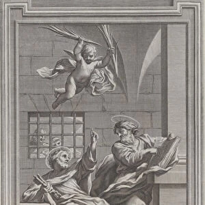 Saints Peter and Paul in prison, 1660-1721. Creator: Etienne Picart