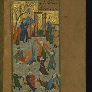 Sama Ceremony. Miniature from a manuscript of the Divan of Hafez, 1512. Artist: Anonymous