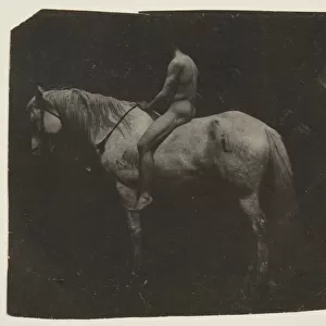 Samuel Murray Astride Eakins Horse "Billy", c. 1892. Creator: Thomas Eakins