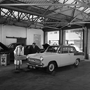 Scene in Globe & Simpsons auto electrical workshop, Nottingham, Nottinghamshire, 1961