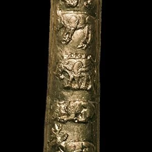 Scythian gold axe shaft-cover