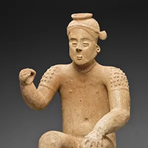 Seated Male Figure with One Arm Raised, A. D. 100 / 900. Creator: Unknown