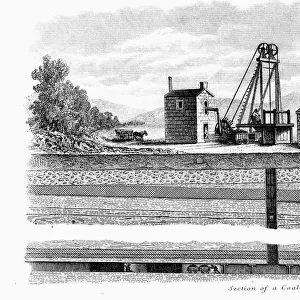 Section of a Coal Mine, 1860. Artist: Thomas Dick