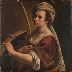 Self-Portrait as Saint Catherine of Alexandria, ca 1616. Creator: Gentileschi, Artemisia