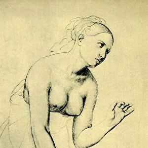 Semi-nude woman, 1821, (1943). Creator: Julius Schnorr von Carolsfeld