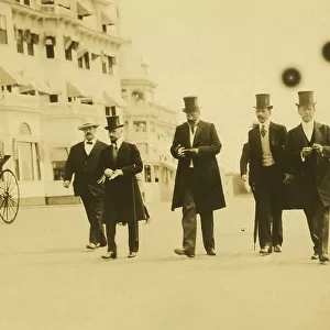 Serge Witte and his staff out for a Sunday morning walk, 1905. Creator: Unknown