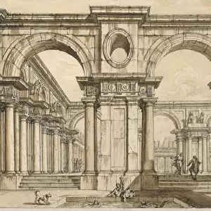 Set design for the Opera La clemenza di Tito (The Clemency of Titus) by Wolfgang Amadeus Mozart, 18t