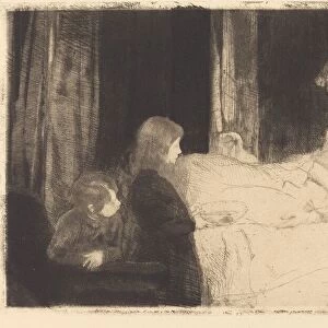 The Sick Mother (La mere malade), 1889. Creator: Paul Albert Besnard