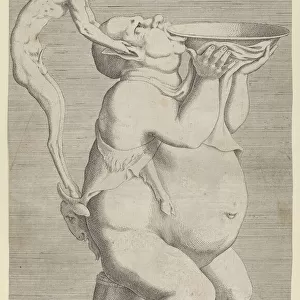 Silenus, as a Vase, Satyr Handle, 1540-56. Creator: Leon Davent