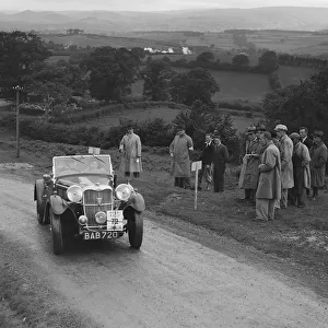 Singer B37 1. 5 litre sports of Alf Langley competing in the South Wales Auto Club Welsh Rally