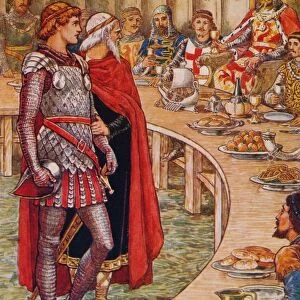 Sir Galahad is brought to the Court of King Arthur, 1911. Artist: Walter Crane