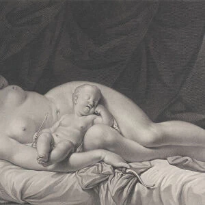Sleeping Venus with Cupid in her lap, 1783. Creator: Quirin Mark
