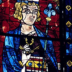 Solomon, stained glass, Chartres Cathedral, France, 1194-1260