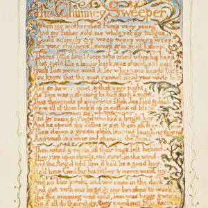 Songs of Innocence and of Experience: The Chimney Sweeper, ca. 1825