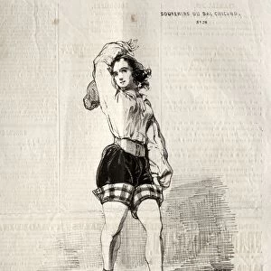 Souvenirs du Bal Chicard: Pistolet, 1843. Creator: Paul Gavarni (French, 1804-1866)