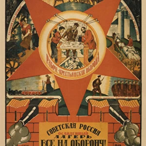 Soviet Russia Is Under Siege. Everyone to the Defense! (Poster), 1919. Artist: Moor