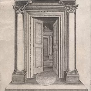Speculum Romanae Magnificentiae: Portico of the Temple of Romulus, 16th century