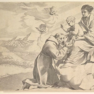 St. Francis of Assisi Adoring the Christ Child on the Virgins Lap