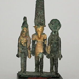 Statuette of the Theban Triad, Amun, Mut, and Khonsu, Egypt