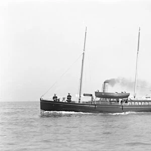 The steam yacht Volage under way, 1911. Creator: Kirk & Sons of Cowes
