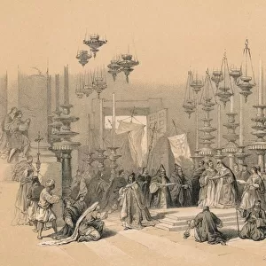 The Stone of Unction, 1855. Artist: David Roberts