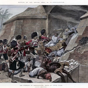 The storming of Seringapatam resulting in the death of Tippu Sultan, 1894. Artist: Richard Caton Woodville II