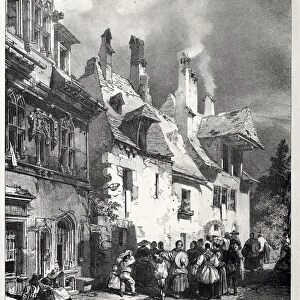 Street in the Outskirts of Besancon, France, 1827. Creator: Richard Parkes Bonington (British