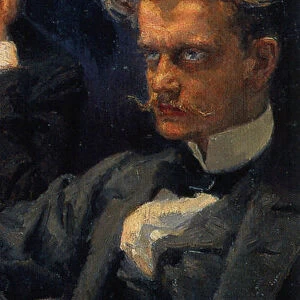 The Symposium, (Detail: Jean Sibelius), 1894. Artist: Gallen-Kallela, Akseli (1865-1931)