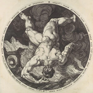 Tantalus, from The Four Disgracers, 1588. 1588. Creator: Hendrik Goltzius