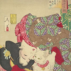 Teasing the Cat, 1888. Creator: Tsukioka Yoshitoshi