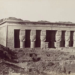 Temple a Denderah, 1870s. Creator: Antonio Beato
