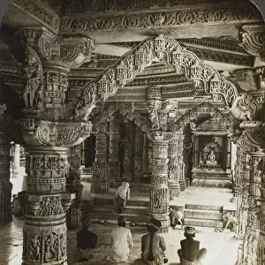Temple of Vimal Vasahi, Mount Abu, Rajasthan, India. Artist: Underwood & Underwood