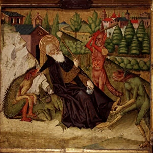 The Temptations of St. Anthony anchorite of Tebaida, tempera on panel
