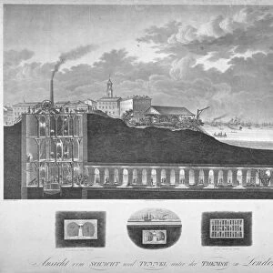 The Thames Tunnel under construction, London, c1835