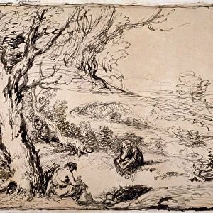 Timon and Apemantus, 1883. Artist: Sir John Gilbert