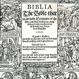Title-Page of Coverdales English Bible, 1535. Artist: Hans Holbein the Younger