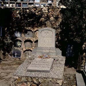 Tomb at Montjuic cemetery of Isaac Albeniz (1860-1909), Spanish composer and pianist