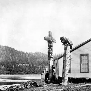 Totem Poles, Alaska, USA, 1893. Artist: John L Stoddard