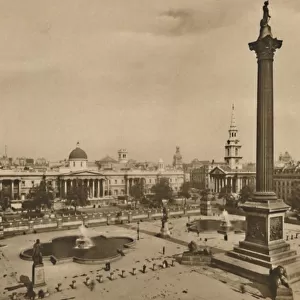 Trafalgar Square. Where The Kings Falcons Were Once Kept Along With The Royal Horses, c1935