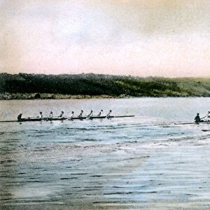 A Trial Spin of the Cornell Crews on Cayuga Lake, 1906
