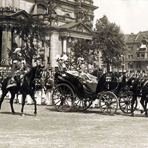 Tsar Nicholas II, Wilhelm II and Duke Of Cumberland in Berlin on May 24, 1913. 1913